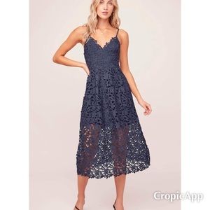 ASTR the Label lace A-Line Midi Dress
